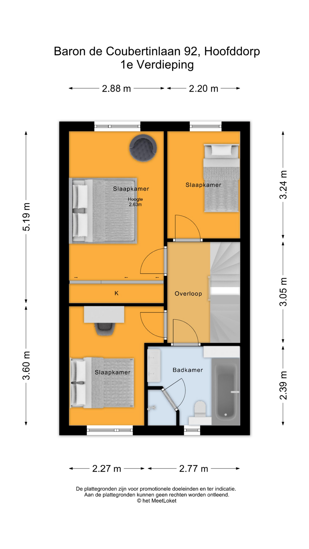 Baron De Coubertinlaan 92 , 2134 CG Hoofddorp map